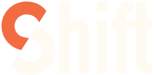 shift logo white